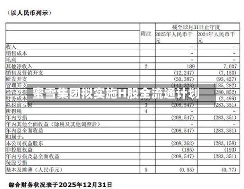 蜜雪集团拟实施H股全流通计划-第2张图片