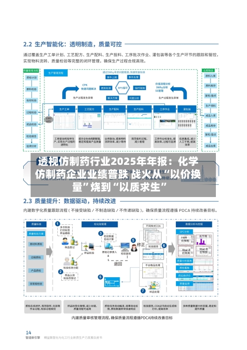 透视仿制药行业2025年年报：化学仿制药企业业绩普跌 战火从“以价换量	”烧到“以质求生”-第2张图片