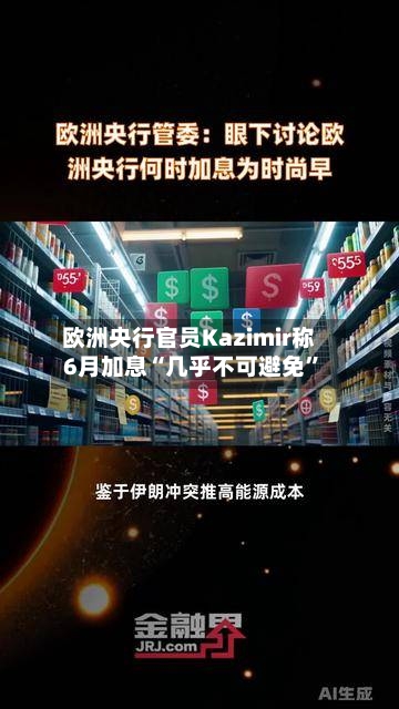 欧洲央行官员Kazimir称6月加息“几乎不可避免”