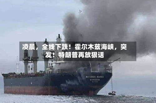凌晨，全线下跌！霍尔木兹海峡，突发！特朗普再放狠话-第2张图片