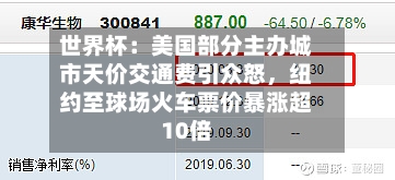 世界杯：美国部分主办城市天价交通费引众怒，纽约至球场火车票价暴涨超10倍-第2张图片