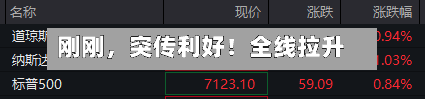 刚刚	，突传利好！全线拉升-第2张图片