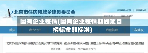 国有企业疫情(国有企业疫情期间项目招标金额标准)-第2张图片